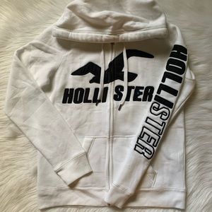 Hollister white hoodie